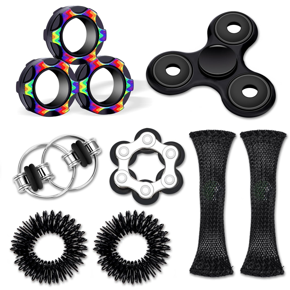 SensorySoothe 8pc Fidget Set for Adults & Teens