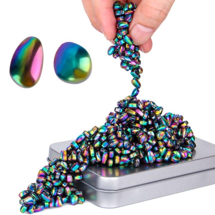 DYRDM Ferrite PuttyColorful Over 500 Weak Magnetic Ferrite StonesSatisfying Magnet Rocks Desk Toys for Office and Fidget Toys for Adults